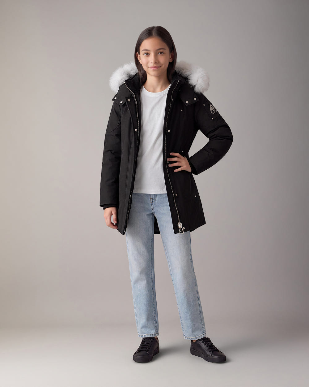Moose Knuckles - M39UP231S - Kids Original Hooded Down Parka - KIDS - Black / Natural Shearling - Detail5