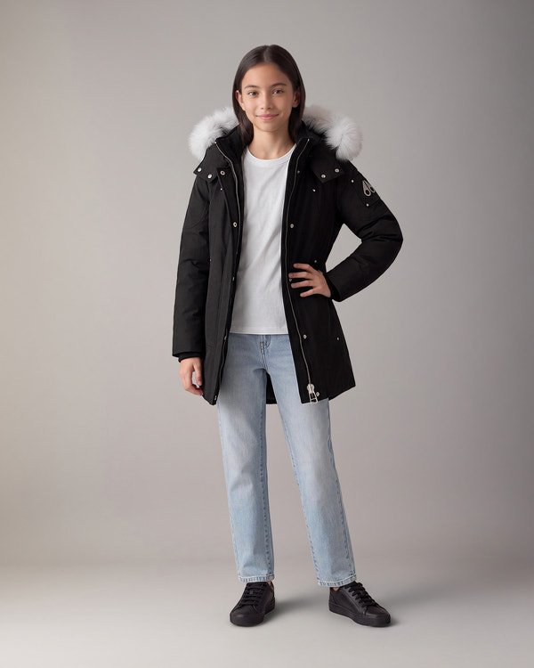 Moose Knuckles - M39UP231S - Kids Unisex Original  Shearling Trim Parka - KIDS - Black / Natural Shearling - Detail5