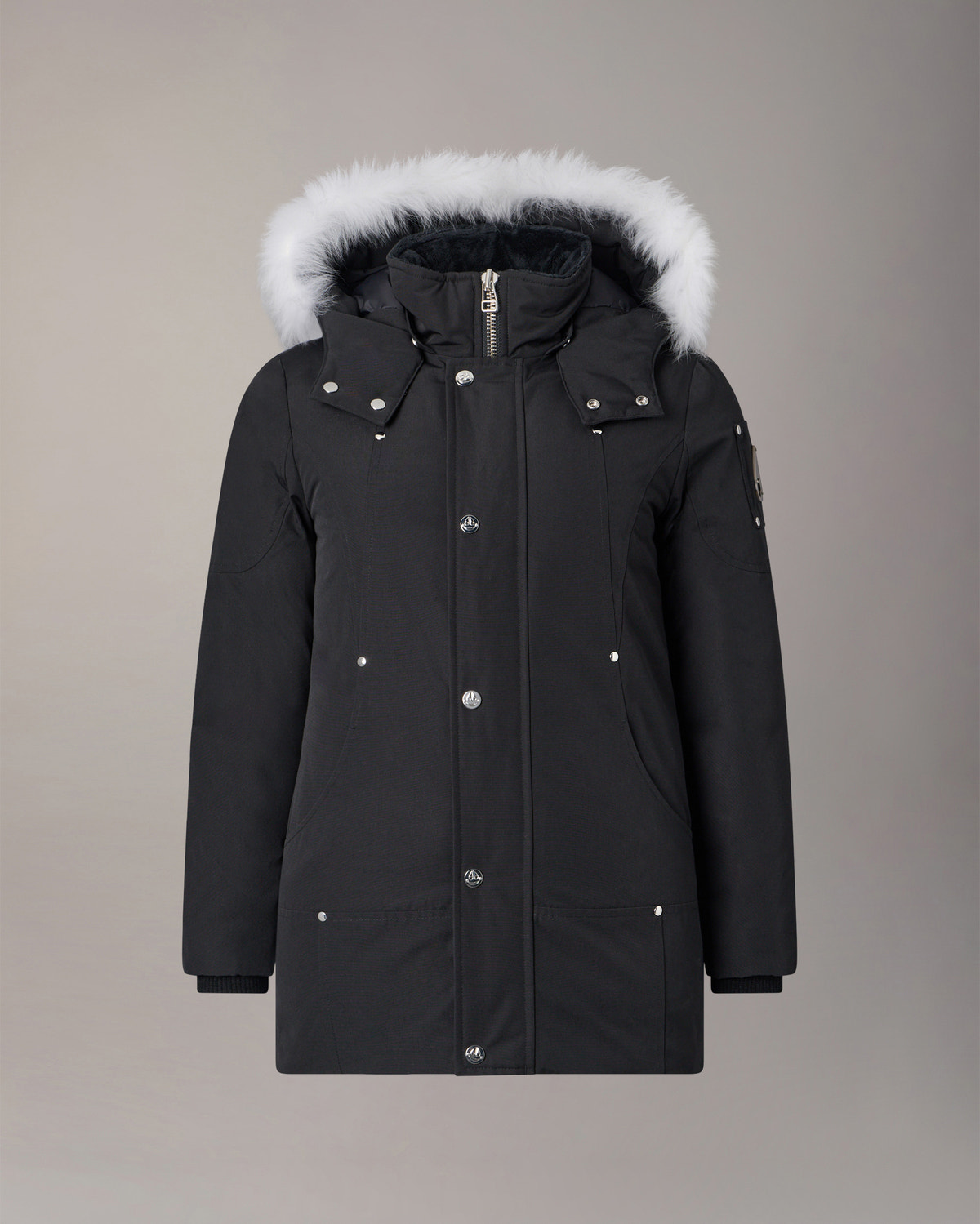 Moose Knuckles - M39UP231S - Kids Unisex Original  Shearling Trim Parka - KIDS - Black / Natural Shearling - Detail8