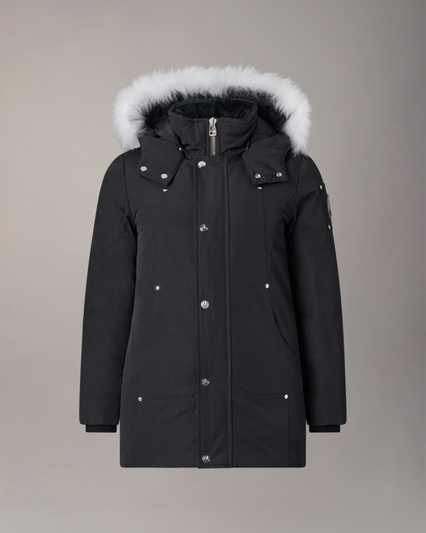 Moose Knuckles - M39UP231S - Kids Unisex Original  Shearling Trim Parka - KIDS - Black / Natural Shearling - Detail8
