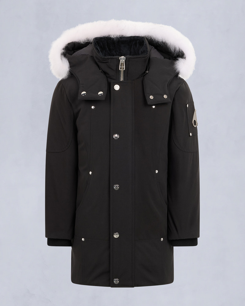 Moose Knuckles - M39UP231S - Kids Unisex Original  Shearling Trim Parka - KIDS - Black / Natural Shearling - GM