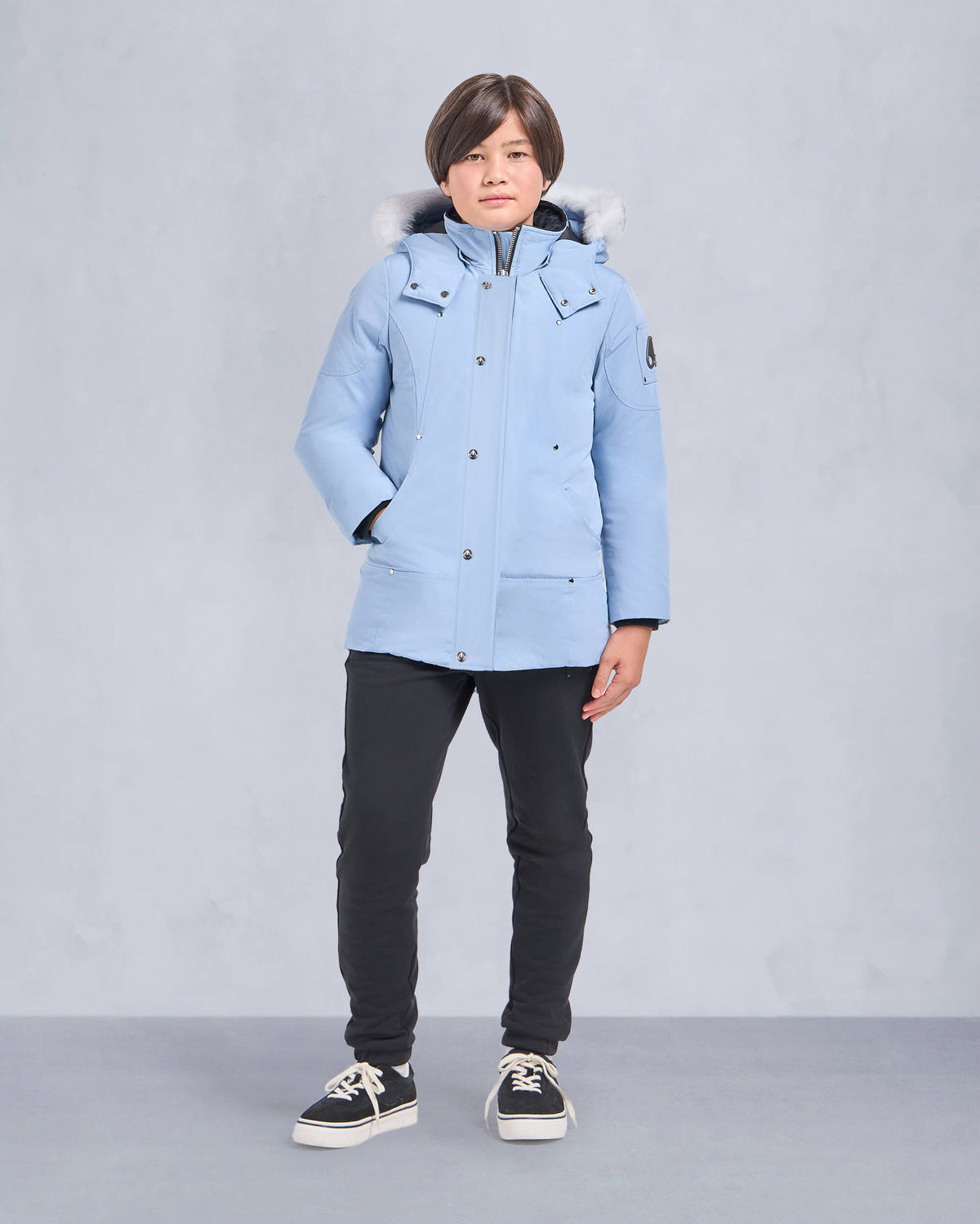 Moose Knuckles - M39UP231S - Kids Unisex Original  Shearling Trim Parka - KIDS - Rain / natural shearling  - Front Category