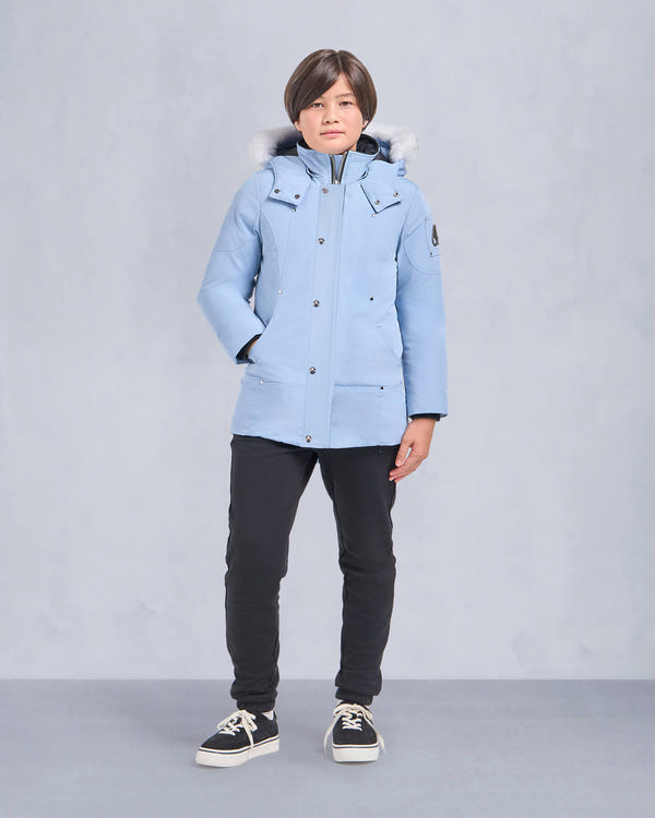 Moose Knuckles - M39UP231S - Kids Unisex Original  Shearling Trim Parka - KIDS - Rain / natural shearling  - Front Category