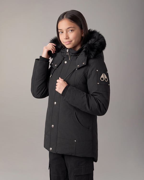 Moose Knuckles - M39UP231S - Kids Original Hooded Down Parka - KIDS - Black / Black Shearling - Detail1