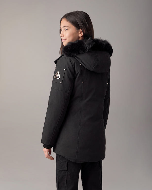 Moose Knuckles - M39UP231S - Kids Original Hooded Down Parka - KIDS - Black / Black Shearling - Detail2