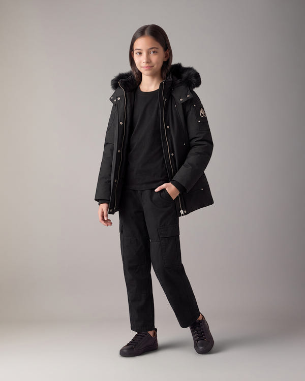 Moose Knuckles - M39UP231S - Kids Original Hooded Down Parka - KIDS - Black / Black Shearling - Detail5