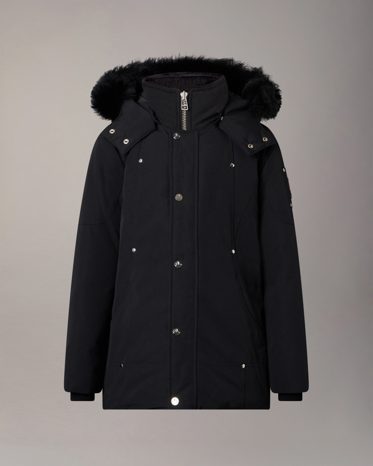 Moose Knuckles - M39UP231S - Kids Unisex Original  Shearling Trim Parka - KIDS - Black / Black Shearling - Detail8
