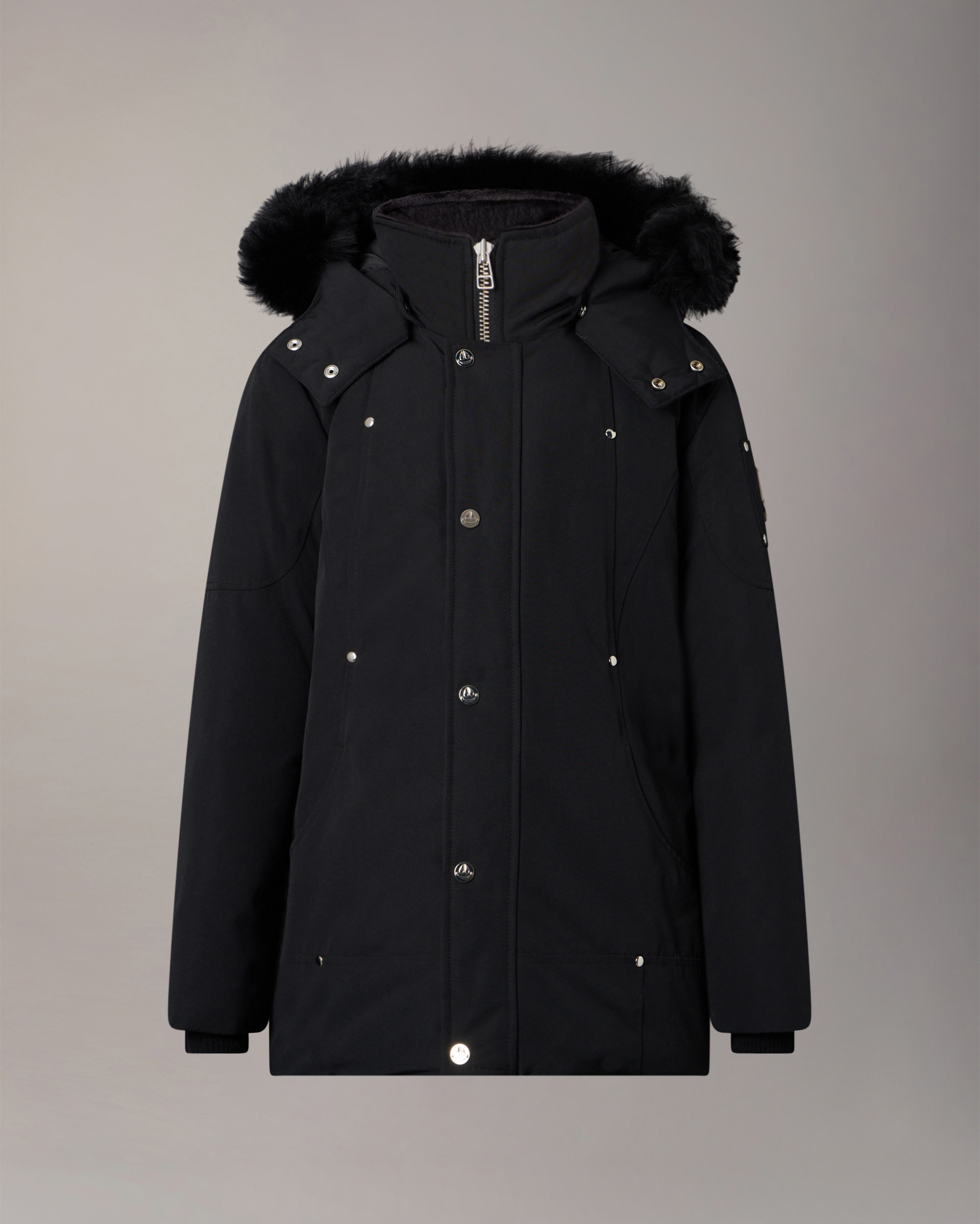 Moose Knuckles - M39UP231S - Kids Unisex Original  Shearling Trim Parka - KIDS - Black / Black Shearling - Detail8