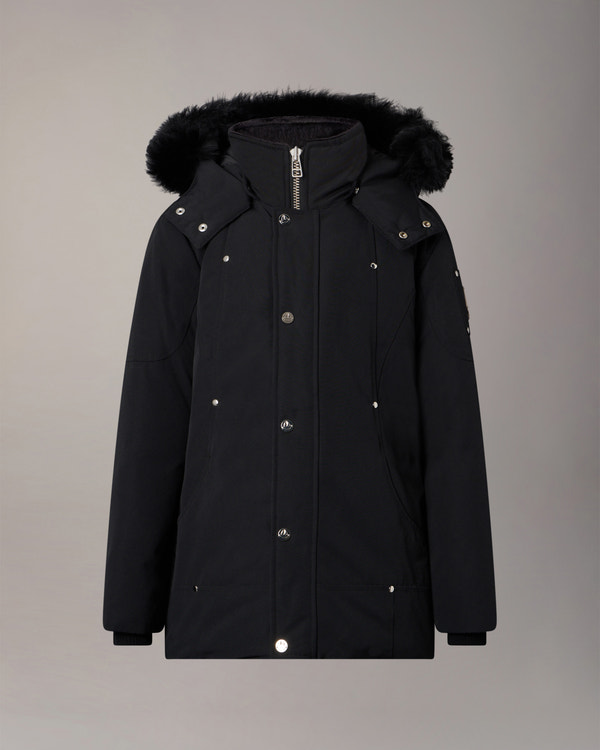 Moose Knuckles - M39UP231S - Kids Unisex Original  Shearling Trim Parka - KIDS - Black / Black Shearling - Detail8