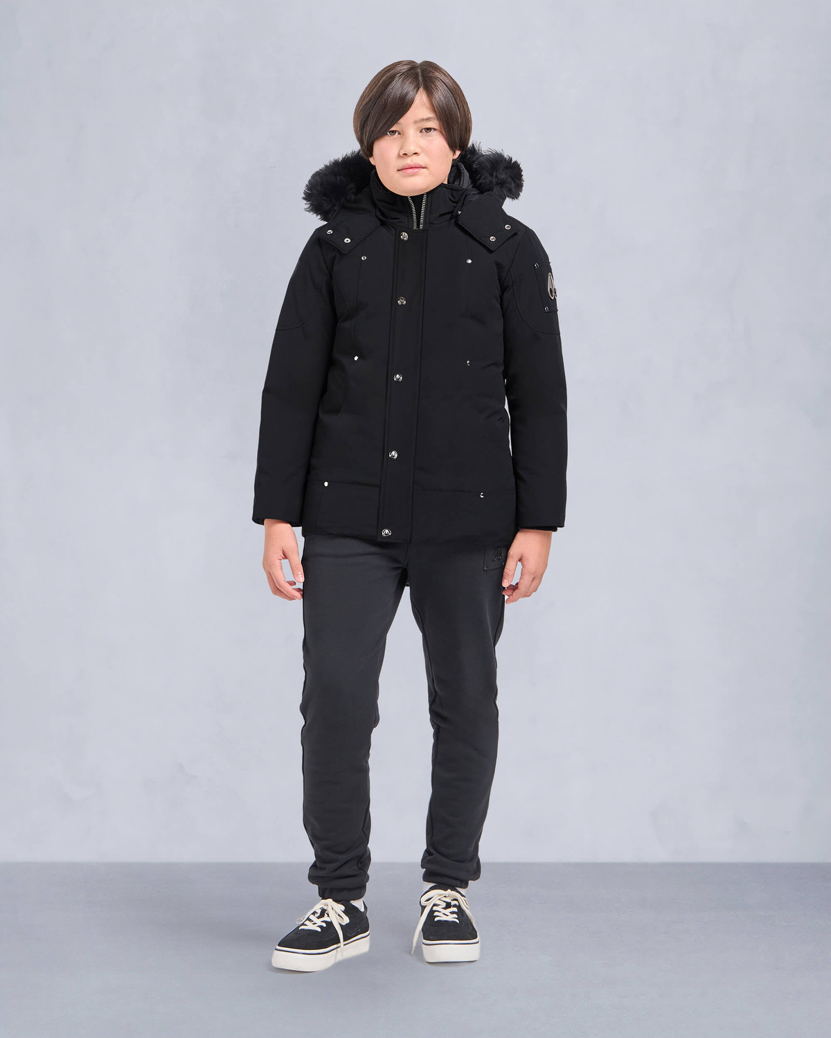 Moose Knuckles - M39UP231S - Kids Original Unisex Shearling Parka - KIDS - Black / Black Shearling - Front Category