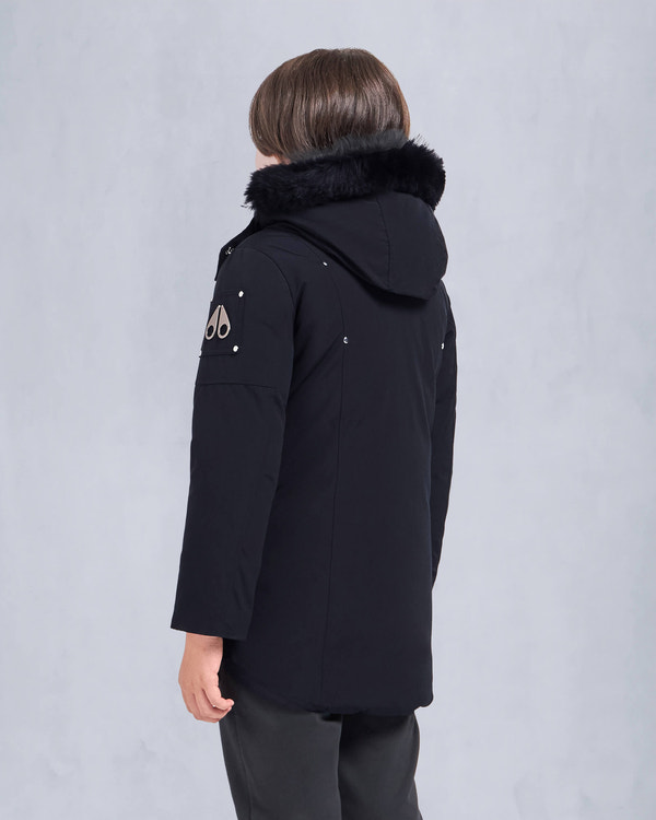 Moose Knuckles - M39UP231S - Kids Original Unisex Shearling Parka - KIDS - Navy / Black Shearling - Back