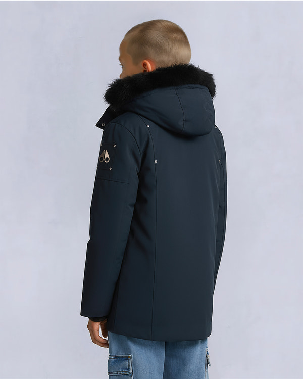 Moose Knuckles - M39UP231S - Kids Unisex Original  Shearling Trim Parka - KIDS - Navy / Black Shearling - Detail3