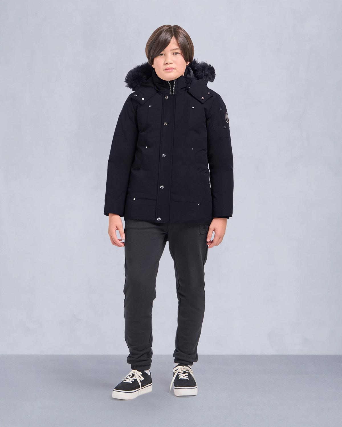 Moose Knuckles - M39UP231S - Kids Unisex Original  Shearling Trim Parka - KIDS - Navy / Black Shearling - Front Category