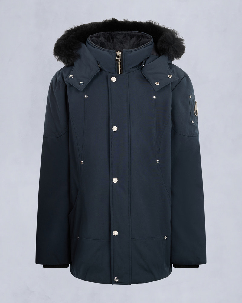 Moose Knuckles - M39UP231S - Kids Unisex Original  Shearling Trim Parka - KIDS - Navy / Black Shearling - GM