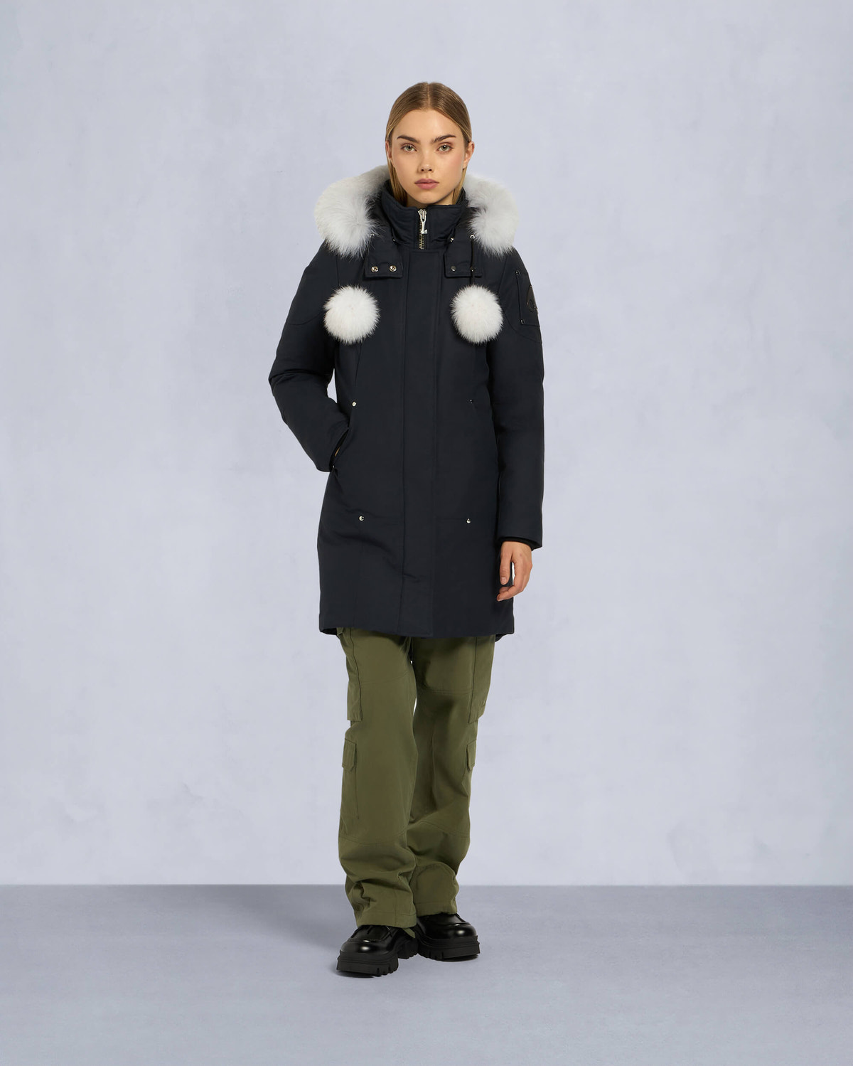 Moose Knuckles - MK2003LP - Original Stirling Parka Fur - WOMENS - Navy / Natural Fox Fur - Front Category