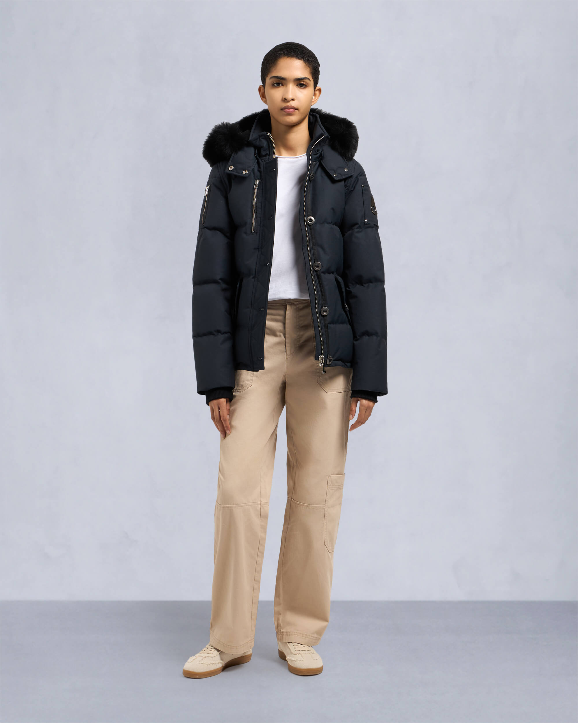 Moose Knuckles - MK2229L3Q - Original 3Q Fur - WOMENS - Navy / Black Fox Fur - Front Category