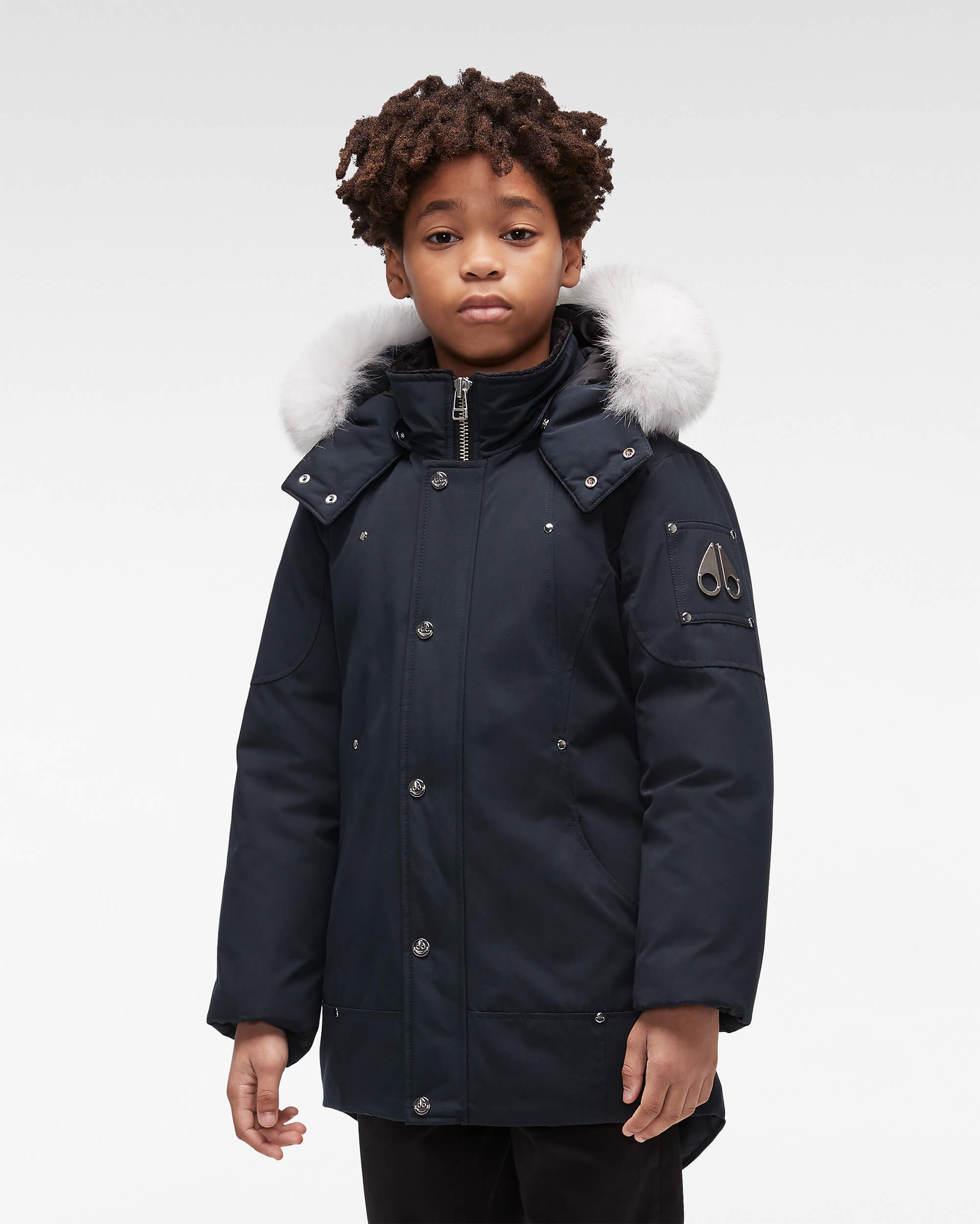 Moose Knuckles - MK2631YUP - Unisex Original Parka Fur - KIDS - Navy / Natural Fox Fur - Front Category