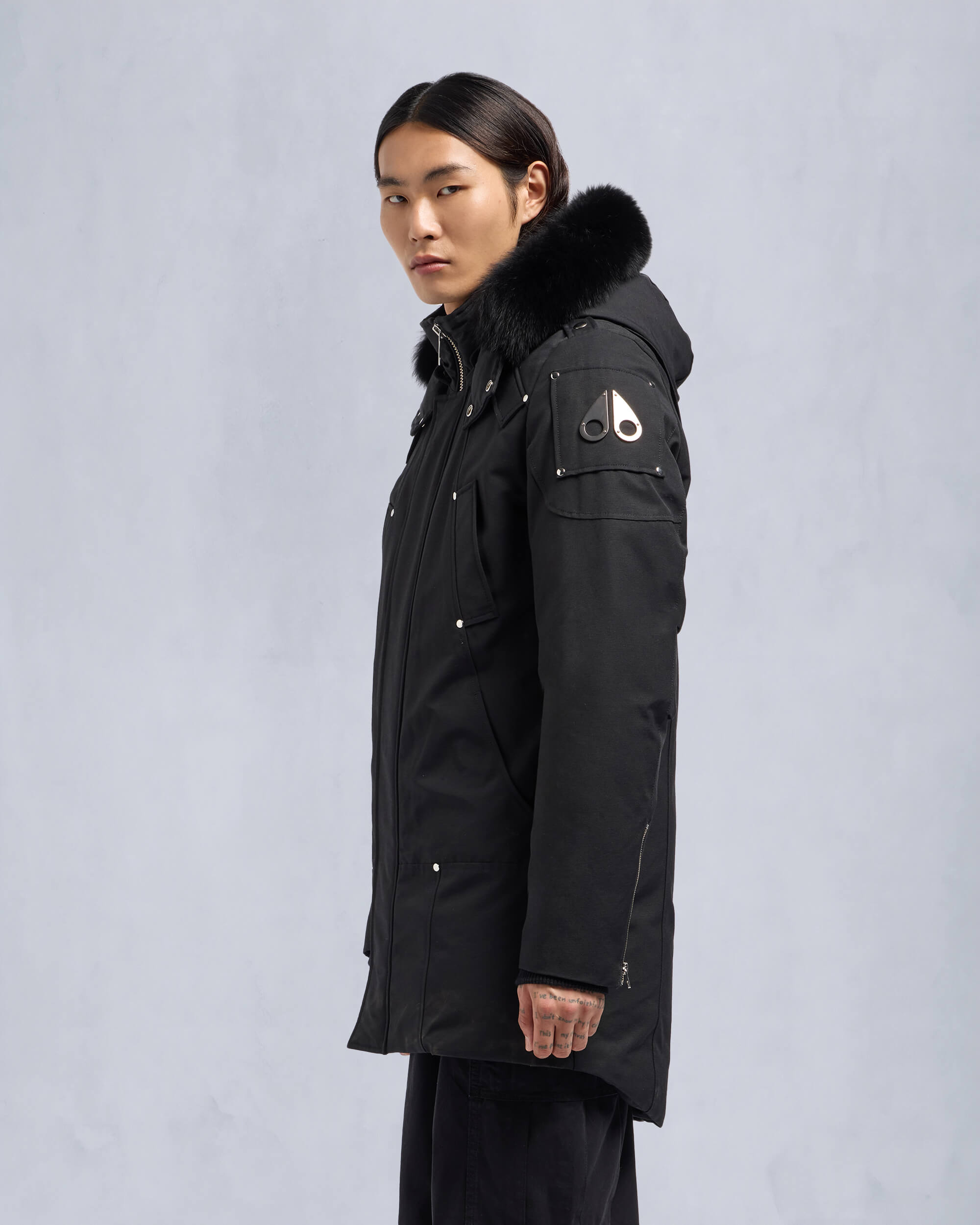 Moose Knuckles - MK4661MP - Original Stirling Parka Fur - MENS - Black / Black Fox Fur - Front